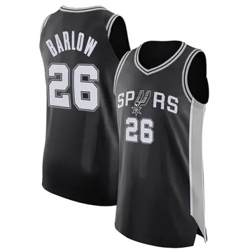 Authentic Men's Dominick Barlow San Antonio Spurs Jersey - Icon Edition - Black