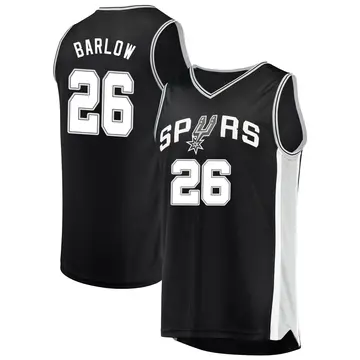 Fast Break Men's Dominick Barlow San Antonio Spurs Jersey - Icon Edition - Black