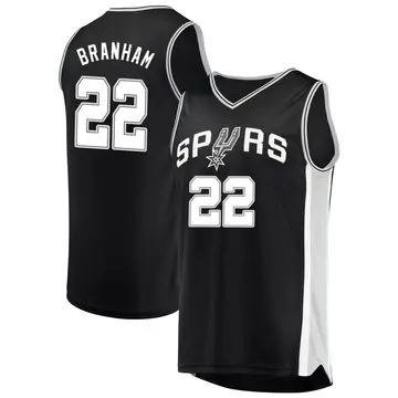 Fast Break Men's Malaki Branham San Antonio Spurs Jersey - Icon Edition - Black