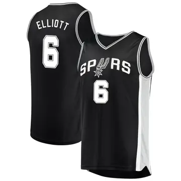 Fast Break Men's Sean Elliott San Antonio Spurs Jersey - Icon Edition - Black
