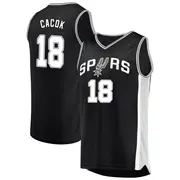 Fast Break Youth Devontae Cacok San Antonio Spurs Jersey - Icon Edition - Black
