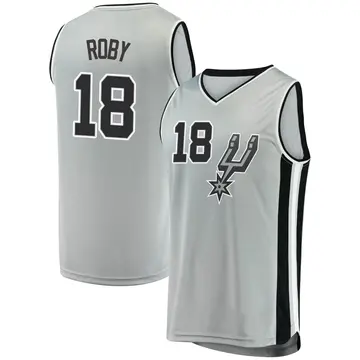 Fast Break Youth Isaiah Roby San Antonio Spurs Silver Jersey - Statement Edition