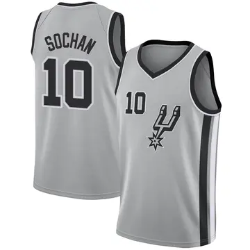 Swingman Men's Jeremy Sochan San Antonio Spurs Silver Jersey - Statement Edition