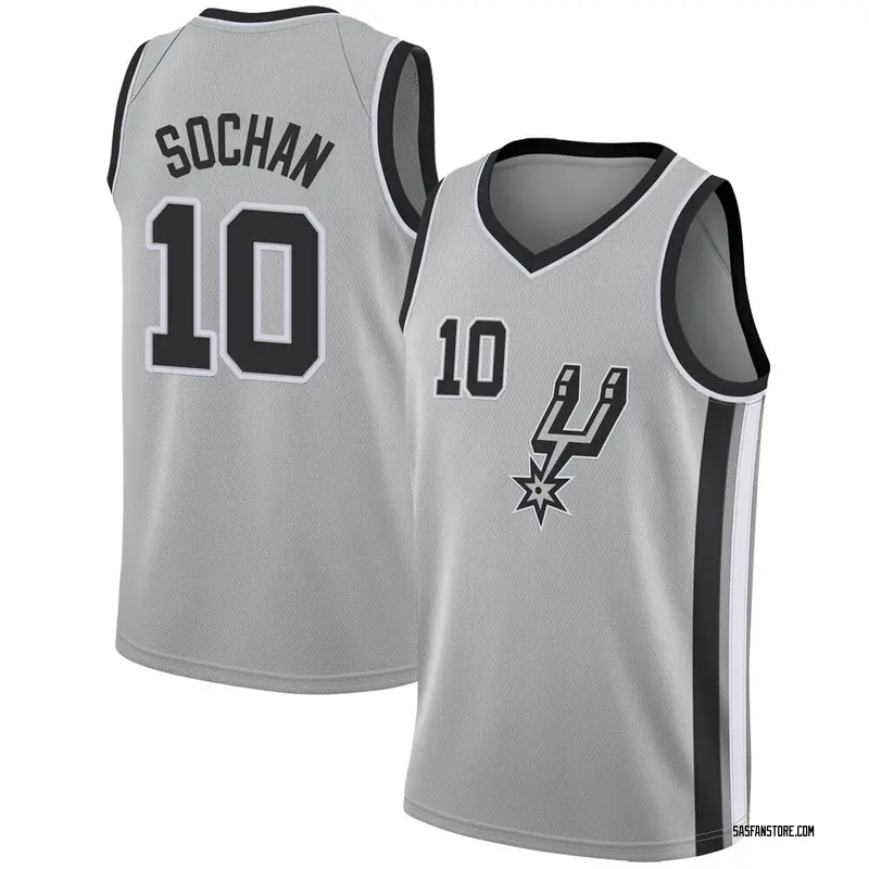 Swingman Men's Jeremy Sochan San Antonio Spurs Silver Jersey - Statement Edition