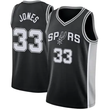 Swingman Men's Tre Jones San Antonio Spurs Jersey - Icon Edition - Black